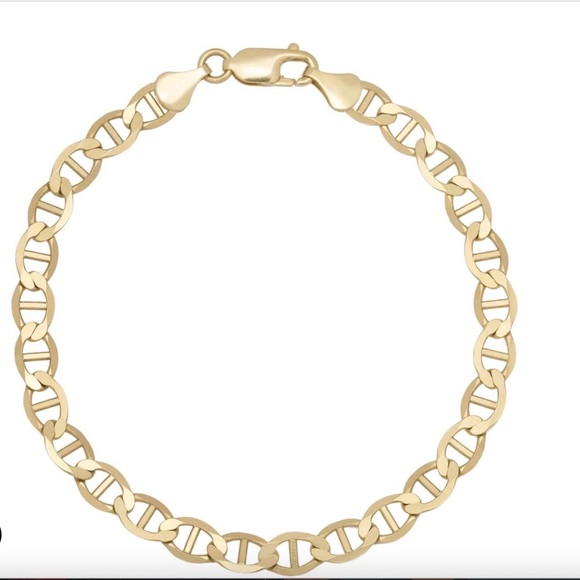 New 8.5 inch Mariner Link bracelet.  14k gold 6.3 mm in width. - Picture 1 of 7